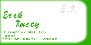 erik kmety business card